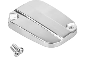 YDLMT 1 Pcs Chrome Front Brake Fluid Reservoir Cap Master Cylinder Cover for Harley Touring Electra Glide Road King 2007-2012 (Right)