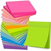 (24 Pads) Sticky Notes 3 x 3 in Post, 12 Bright Colors Self-Stick Pads | School Supplies and Oﬃce Supplies, Easy to Post for Home, Office, Notebook, Strong Adhesive, Clean Removal