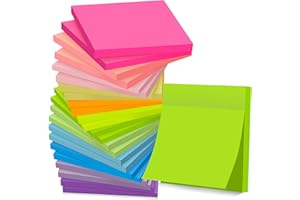 VIPSTAR (24 Pads) Sticky Notes 3x3 in Post, 12 Bright Colors Self-Stick Note Pads it, Strong Adhesive, Easy to Post for Home, Office, Notebook