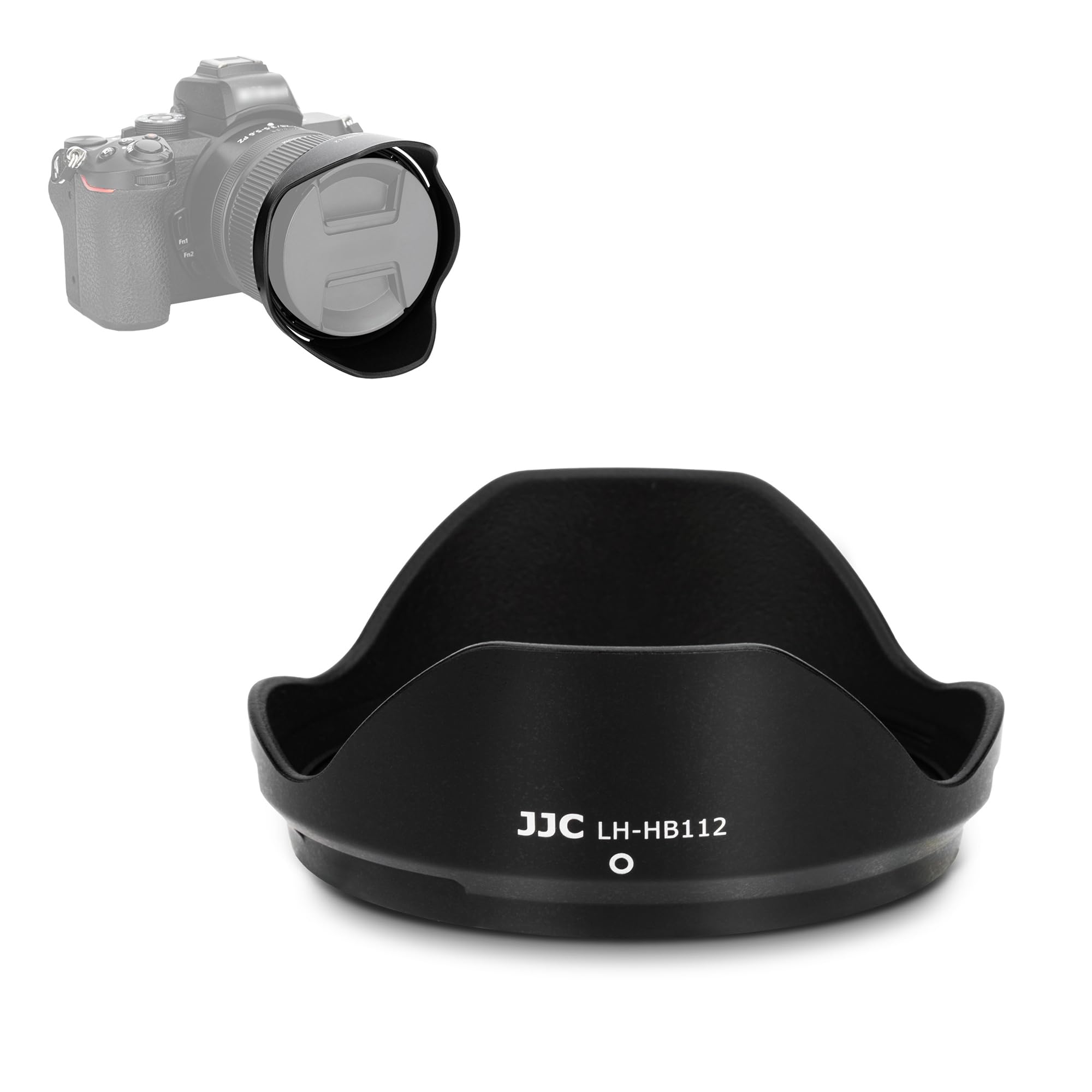 JJC HB-112 Bayonet Lens Hood Sun Shade for Nikon NIKKOR Z DX 12-28mm f/3.5-5.6 PZ VR Lens, Replaces Nikon HB-112 Lens Hood, Reversible Lens Hood - Reduce Lens Flare - Protect Lens