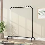 Holdfiturn Clothes Rail Metal Garment Rack with Bottom Shelf Black view 6