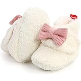 GDSDYM Baby Booties Cozy Fleece Slippers Soft Baby Shoes With Gripper Soles, Winter Warm Infant Newborn Crib Sock Shoes First Walkers