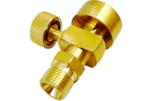 MENSI 1LB Mapp Bottle Propane Adaptor with Valve CGA-600 Female to CGA-200 MC Acetylene Regulator Thread Male Valve Kit