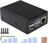 Geekworm Raspberry Pi 4 Aluminum Case Heavy Duty Passive Cooling for Pi 4B