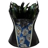 Kranchungel Corset Tops for Women: Plus Size Renaissance Corset - Lace up Bustier Overbust Halloween Costumes - Photo Shoots