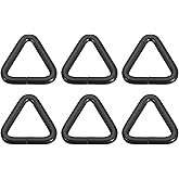 uxcell Metal Triangle Ring Buckle, Belt Fastener Connectors Strap Keeper Loop for DIY Leather Purse Bags Handbag Straps