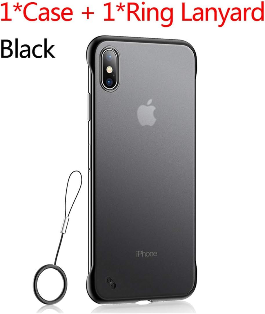 FZOON Frameless Transparent Case for iPhone X Xs Max Xr Clear Phone Case for iPhone 7 6 6S 8 Plus Matte Hard Pc Cover Fundas-in Half,for 6 Plus 6S Plus,FZOON Case Ring
