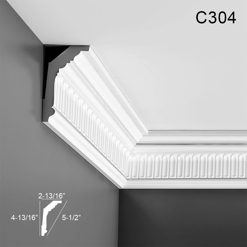 Orac Decor Crown Moulding C304 Crown Molding Primed White Face