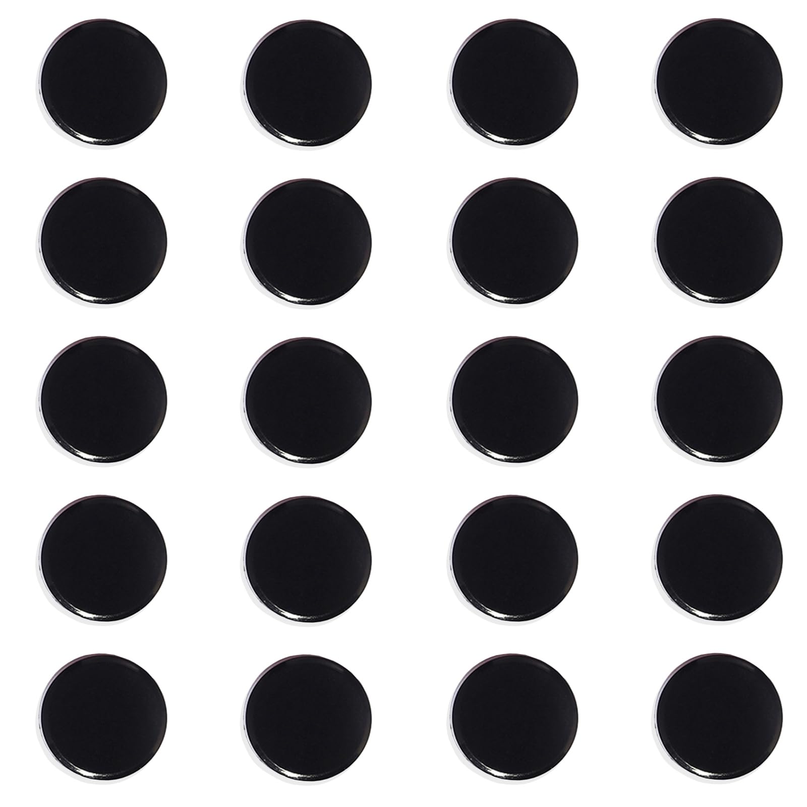 PYJLBX Fridge Magnets - 20 Pack Strong Small Magnetic Dots for Whiteboards & Notice Boards - Heavy Duty Mini Round Magnets for Crafts, Refrigerators, Office - Cute Black Whiteboards Magnets for Adults