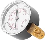 Hilitand Low Pressure Gauge 0-15psi 0-1bar 1/4 BSPT Bottom Mount Fuel Air Oil view 9