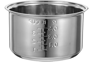 Kichvoe Stainless Steel Rice Cooker Inner Replacement Pot 1.6L Universal Rice Pot for Home Cooking Steaming Boiling and Porri