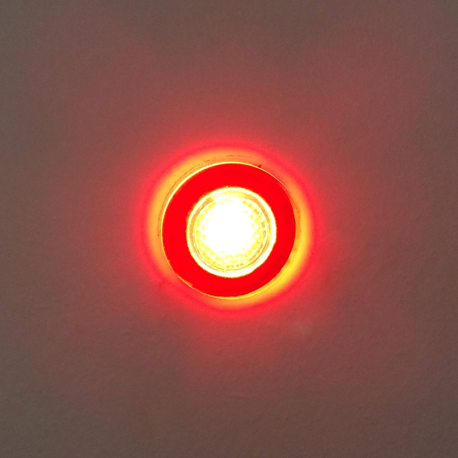 RecPro Round Red 12V LED Livewell Courtesy Accent Light | Marine Boat RV | Waterproof (1 Pack)