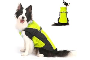 Warm Dog Winter Coat, Gimilife Dog Sweater Cold Weather Coats Waterproof Dogs Apparel Clothes Pet Jacket Padded Vest Outfit for Small Medium Large Dogs