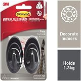 Command Slate Terrace Hooks Pack of 2 with 4 Medium Strips Damage Free Hanging view 2