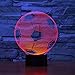 NIUDB Optical Illusion 3D Lighting Nightlight Glow for Kids Laser Cut Precision LED Lights Multicolored USB Powered Light Desk Lamps Yoga, Office, Spa, Bedroom,Baby Room (soccer)