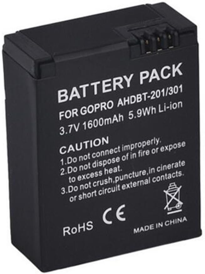 FUGASUN 2 pcs 1600mAh AHDBT-201 AHDBT 201 AHDBT-301 AHDBT 301 Battery with Dual Battery Charger for Gopro Hero 3 3+ AHDBT-301 - Image 4