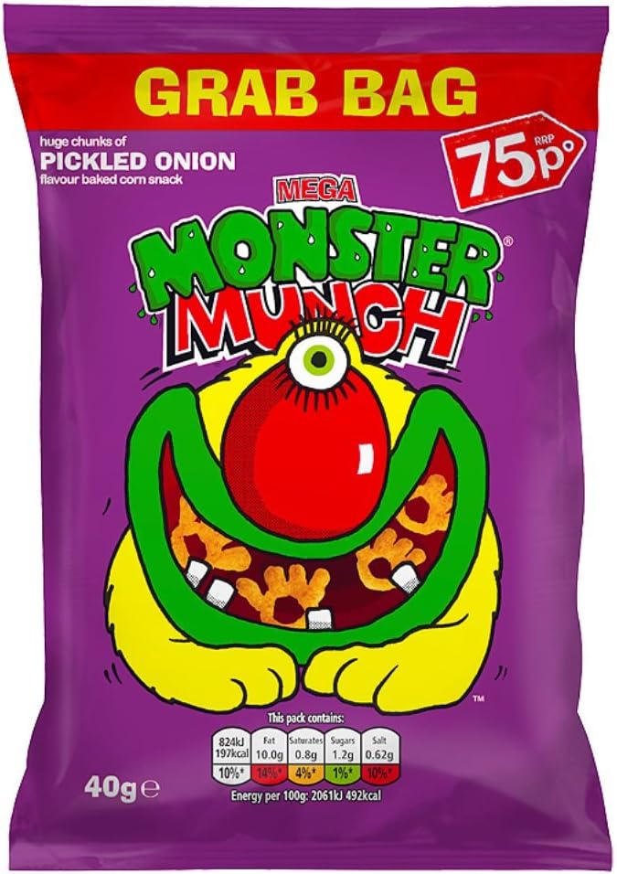 (30 Pack) Monster Munch Pickled Onion 75p - 40g