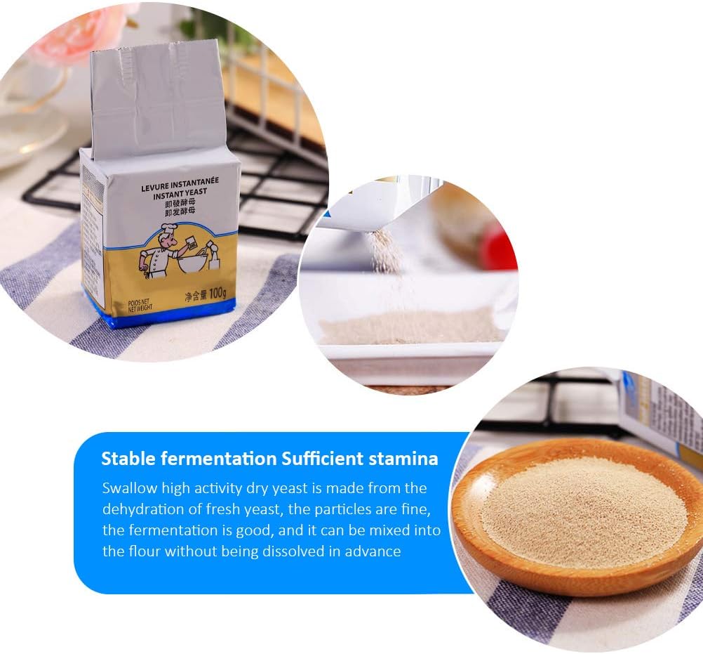 Levure Seche Active Levure De Boulanger Fournitures De Cuisson Haute Tolerance Au Glucose Fournitures De Cuisine Levure De Boulangerie Pour Pain Gateau Muffin Levure A Pain Haute Capacite 100g Cuisine Et Maison