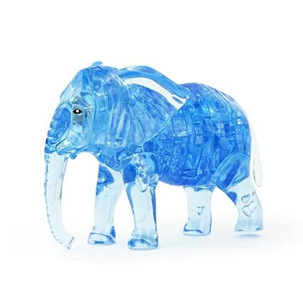 NOQ 3D Crystal Three-Dimensional Puzzle/Creative DIY Puzzle Childrens Toys/Assembled Plastic Building Blocks/Elephant/Gift