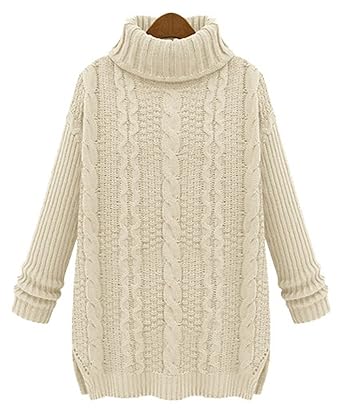 Amazon Lecpra レクプラ ケーブル編み タートルネック ざっくり