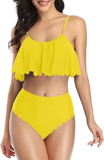scalloped swimsuit top