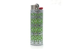 Lucklybestseller Metal Lighter Pouches Case Cover Holder Sleeve Hollow Lightweight Design for BIC Full Size Classic Lighter J6 Gift Idea