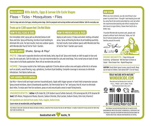 Wondercide Home Flea and Tick Control Spray - Lemongrass - 128 oz Flea Killer for Home