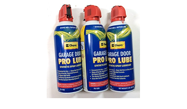 Clopay Garage Door Pro Lube Synthetic Spray Lubricant 9oz Can Pack Of 3 Amazon Ca Tools Home Improvement
