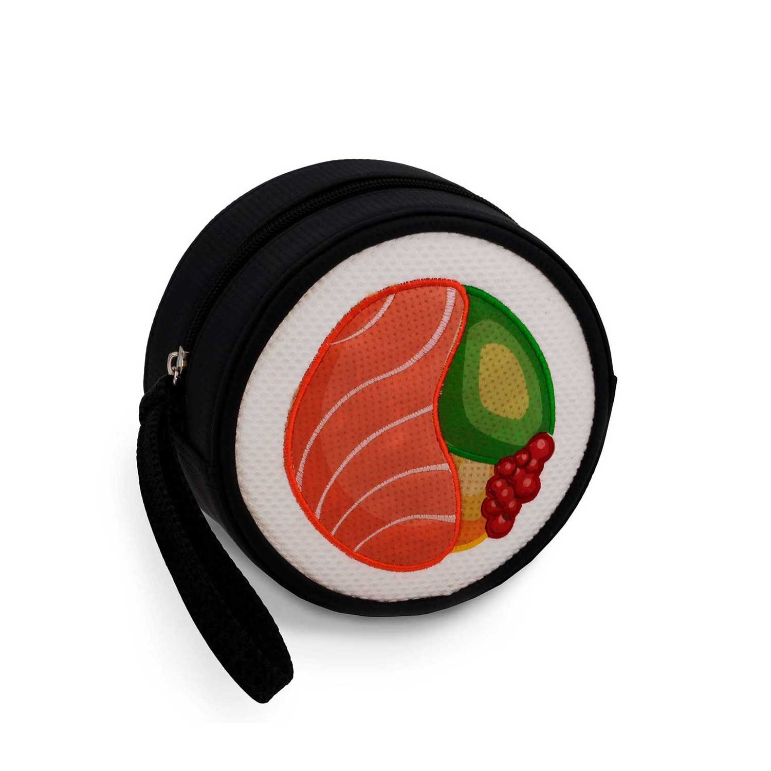 Oh My Pop! Maki-Sushi Purse, Black, 9 x 9 cm