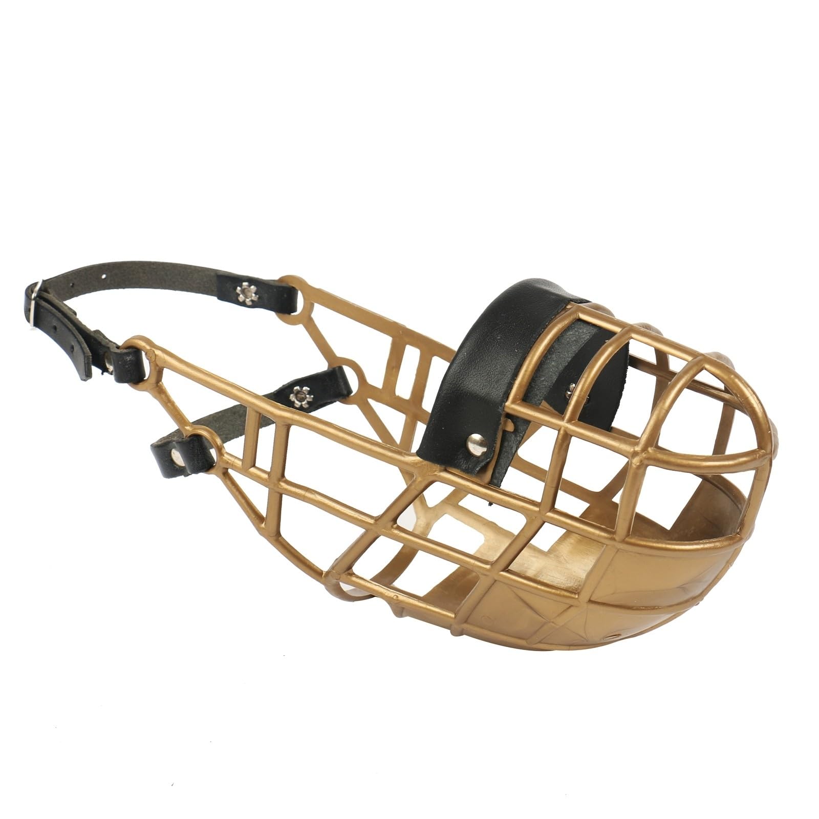 Don Pare Muzzle Model 101 In Gold Drinking Always Possible Ideal For Freewheeling, Kennel, Cage, Dog Racing, Car, poison bait protection By Amathings — image 1