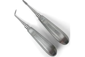 DEXA DENTAL Root Elevator Set – Luxating Periotome, Apical Molt Osteotome, Root Extraction Instruments, Professional Oral Implant Tools - 2 Pcs