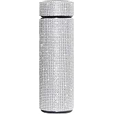 INSTOME 17oz Diamond Insulated Water Bottle – Sparkling Rhinestone Thermos for Women, Stainless Steel Bling Glitter Cup, Hot/Cold Retention, Leakproof & Stylish Daily Companion (silver, 17oz)
