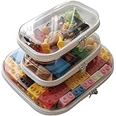 Clear Hard Shell Zipper Case Upgraded Thicker Transparent Pencil Case Toiletry Pouch, Clear Zipper Pouches Hard Shell Travel Organizer, Cosmetic Bag, Lidded Storage Bins Playroom Toy Bin (SSM)