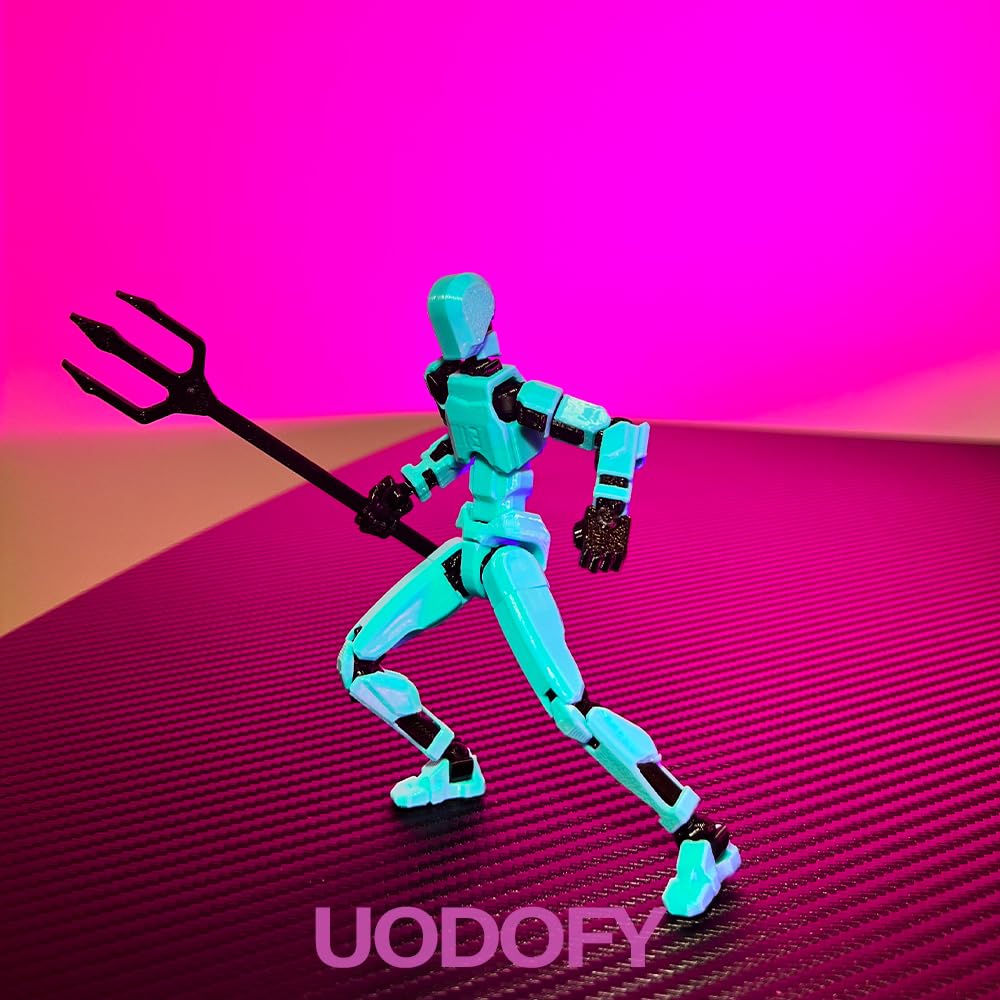 (Assembly Completed) T13 Action Figure Set, 3D Printed Toys Robo 13 Action Figure,Dummy 13 Titan 13 Action Figure (Canal Blue)