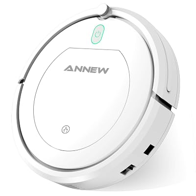 ANNEW Robot Vacuum Cleaner Robotic Vacuum Remote Controller 3 Cleaning Modes Anti-Fall HEPA Good for Pet Hair Carpets Hard Floors