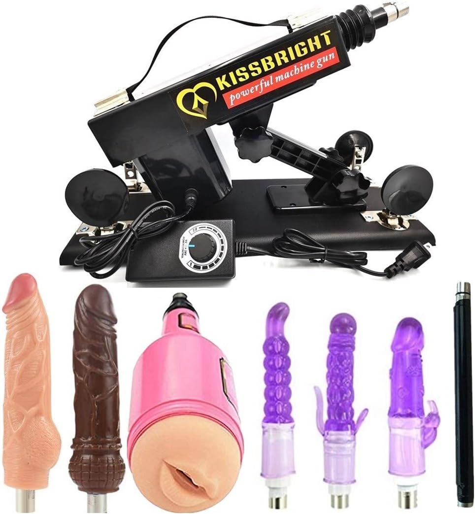 Universal Power Adapter Adult Machine Gun Comes with 7 Kinds of Attachments Extension Rod and Simulative Plugs and Cup