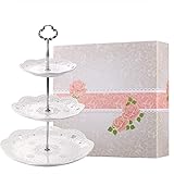 BonNoces 3-Tier Porcelain Cupcake Stand Serving
