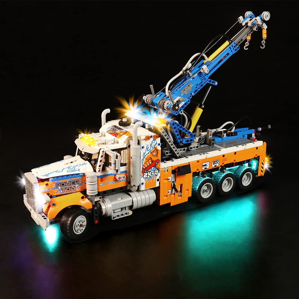 LocoLee Led Light Set for Lego Heavy-Duty Tow Truck,Led Decoration Lighting Kit for Lego 42128 Classic Truck Collectible Bricks Building Blocks Model,Creative DIY Gift,No Lego(Standard Version) — image 1