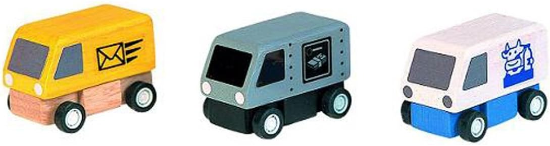 Amazon Com Plan Toys Delivery Vans 1 Set 3 Pcs Toys Games