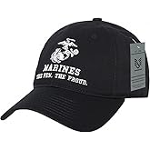 Rapiddominance S78-MAR_BLK Relaxed Cotton Caps, Marines, Black
