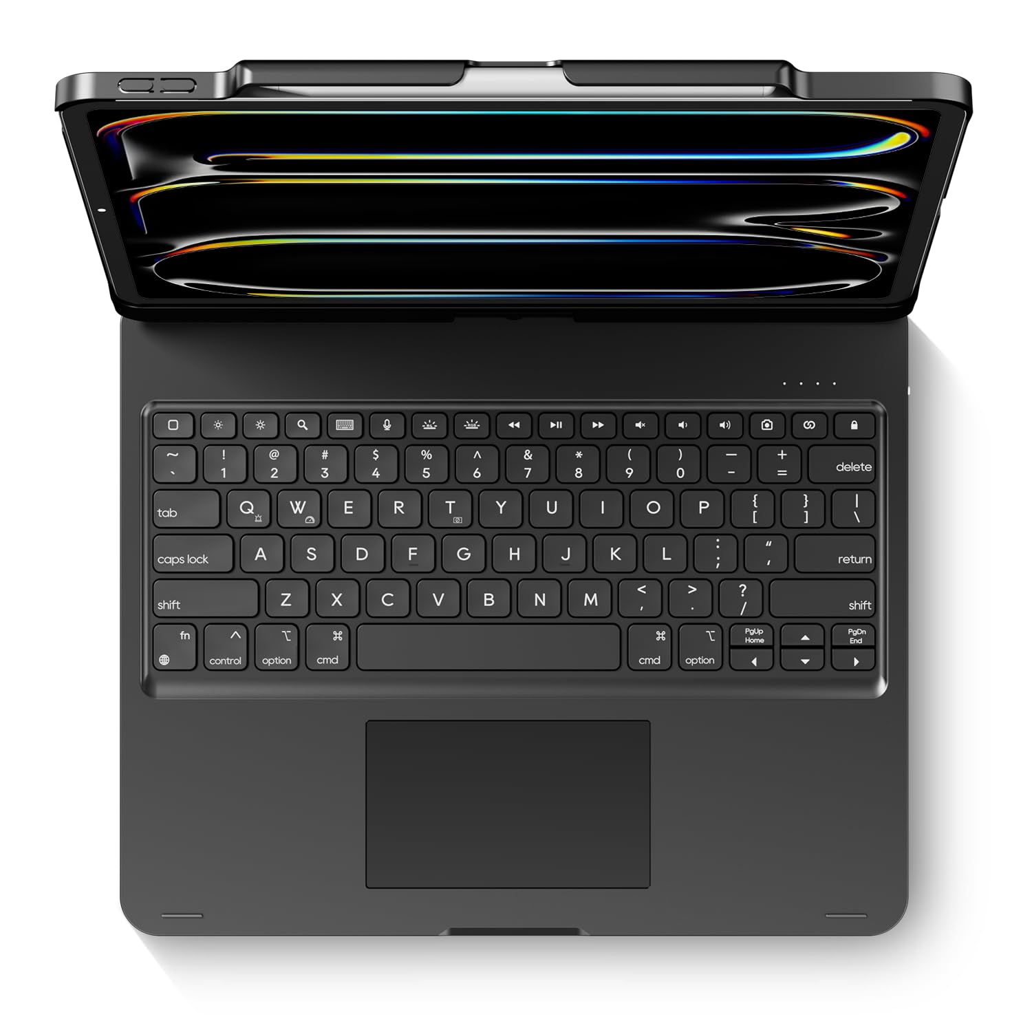 Photo 1 of edaiser Swivel Keyboard Case for Apple 2025 iPad Air 13-inch (M3-M2), iPad Pro 13 inch M4 2024, iPad Pro 12.9-inch (6th-3rd Gen); Rotatable Cover with Pencil Holder, Trackpad, Backlit, Black