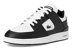 Lacoste Mens Court Cage Sneaker, BLK/WHT, 9.5