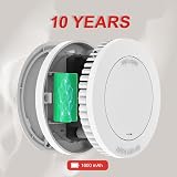 XINDUM Smoke Alarm 10 Years Battery 3 Pack, 85dB, Test/Mute, Magnetic Holder view 3