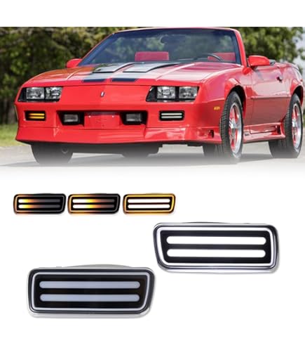 Front LED Side Marker Lights For Che-vy Camaro (1982-1992) LT, RS
