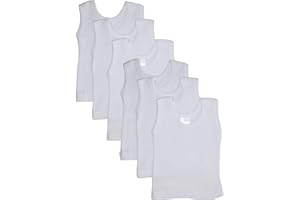 bambini Baby White Rib Knit Sleeveless Tank Top Shirt