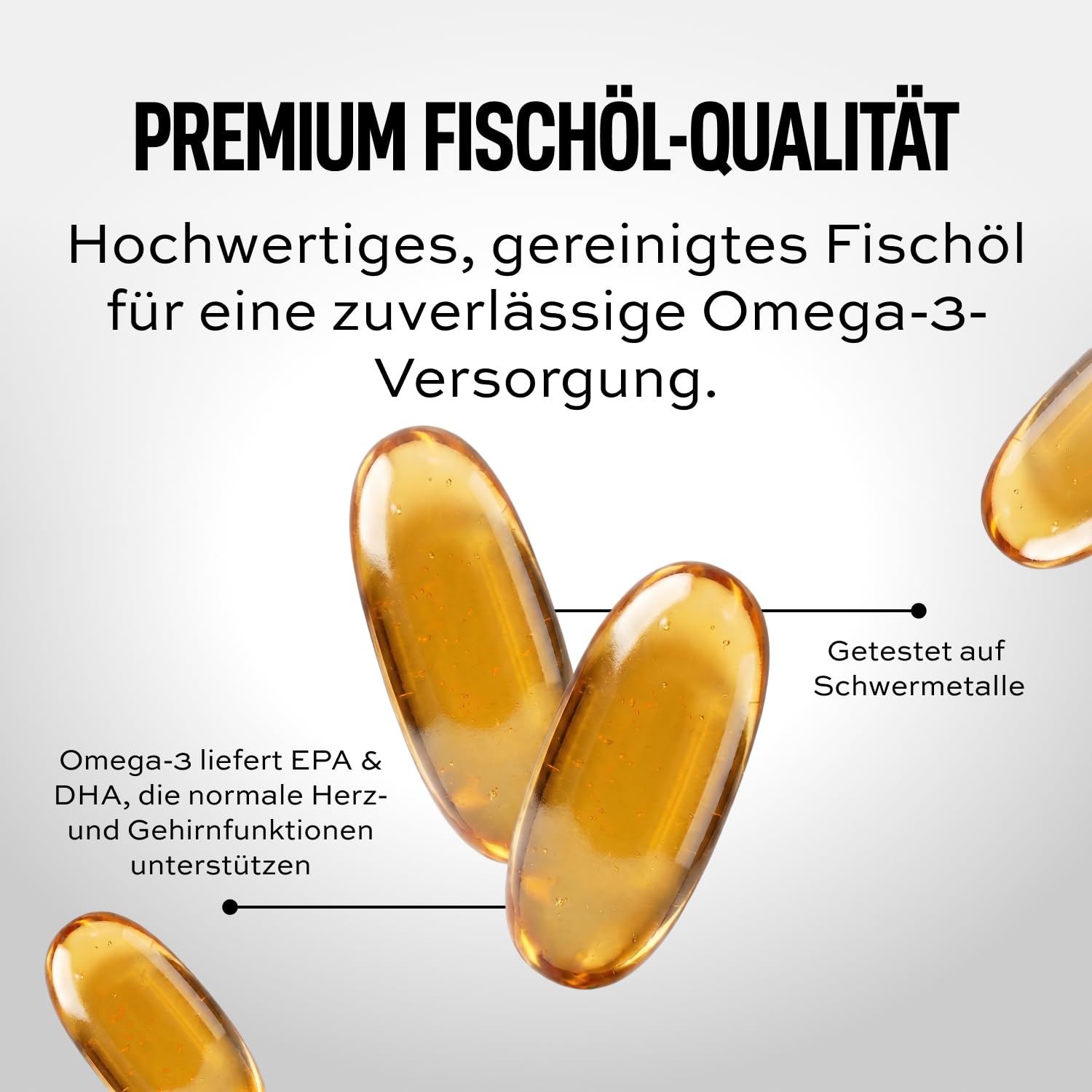 ESN Omega-3 - hochdosiert mit 1200 mg EPA und 900 mg DHA pro Tagesportion - ohne fischigen Nachgeschmack - getestet auf Schwermetalle - 300 Kapseln, 100 Portionen 4