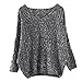 Clearance Sale ! Loose Sweater , Teresamoon Women Hollow Out Top Jumper Pullovers