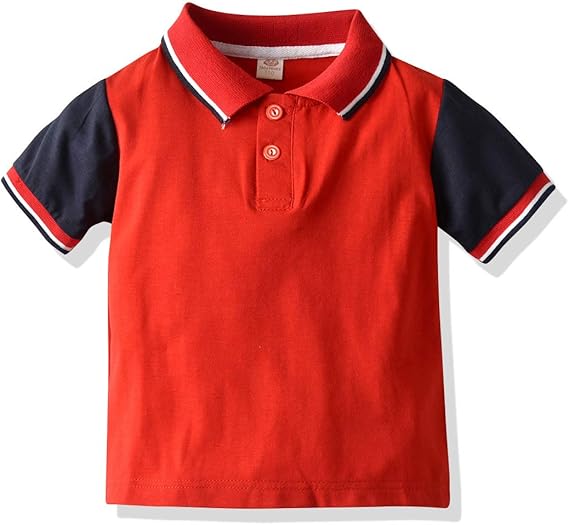 Amazon Littlespring 子供 赤 ポロシャツ 半袖 襟付きシャツ 男の子 カジュアル スポーツ サッカー ポロシャツ 通販