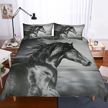 Amazon Com Realin Wild Horse Duvet Cover Set Wild Animal