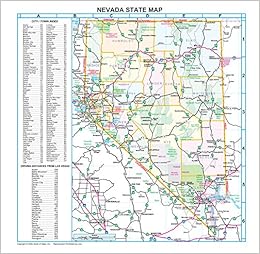 Nevada Counties And Roads Wall Map Gloss Laminated Metro Maps Shane Murphy 0820644869340 Amazon Com Books